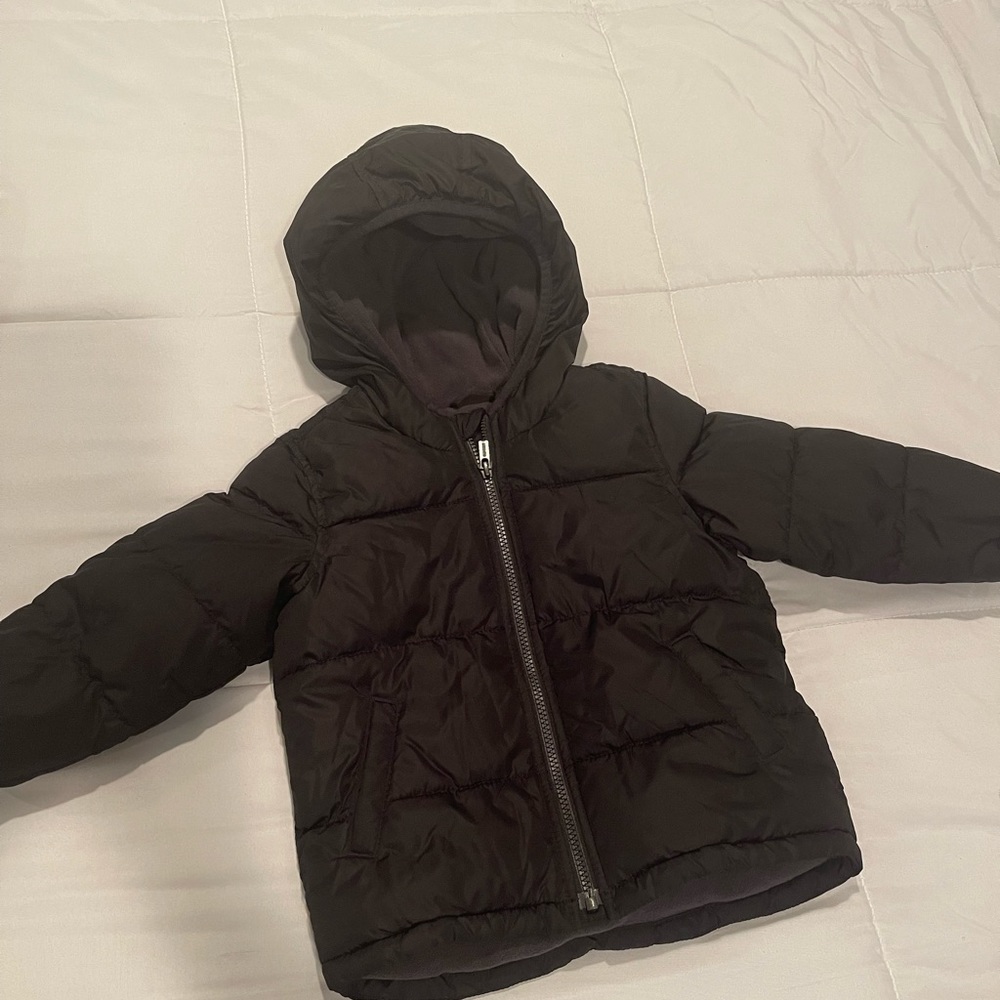 Toddler boys 3t Black fleece lined puffer jacket